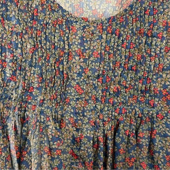 Converse One Star Sheer Fairy Grunge Floral Babydoll Pintuck Tank Top Size M - Picture 7 of 14